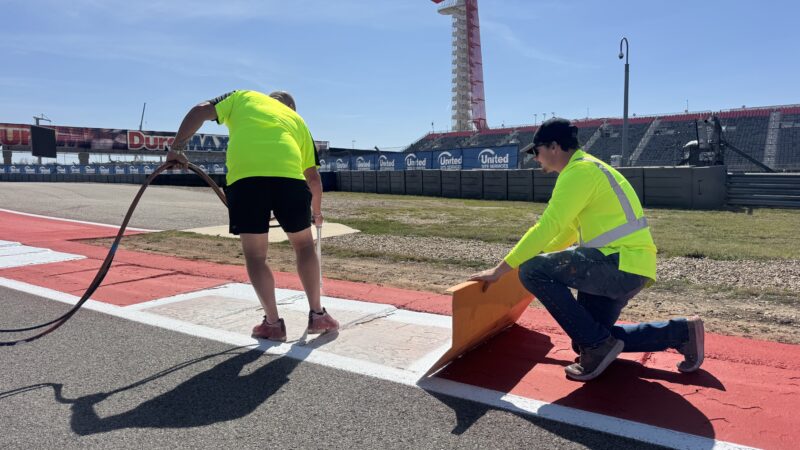 COTA circuit kerb striping