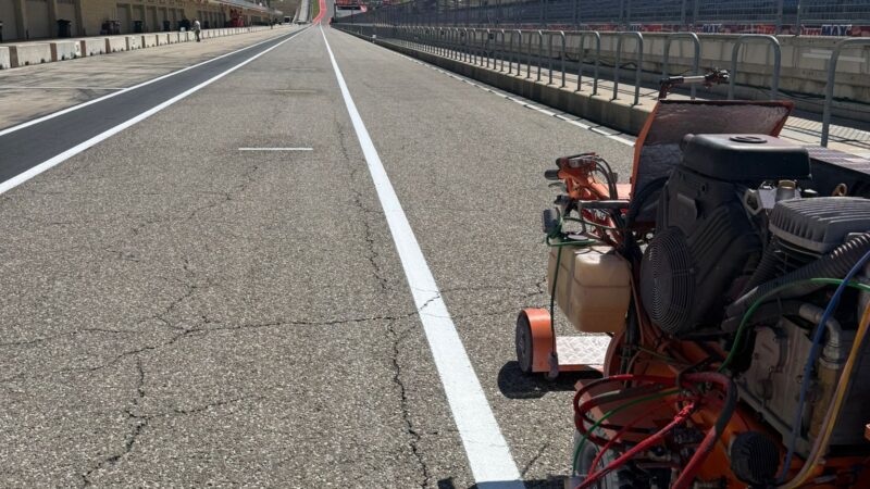 COTA pitlane striping roadgrip