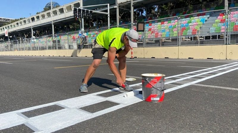 F1 track painting roadgrip Baku