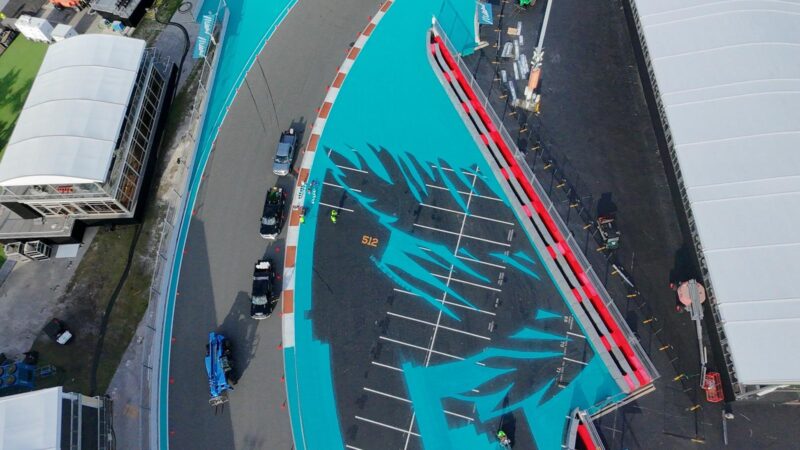 F1 track striping company miami