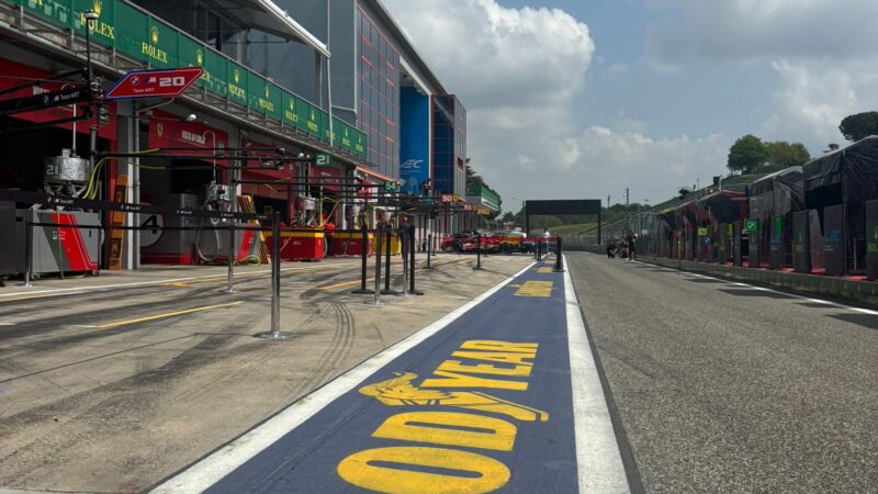 Imola pitlane branding roadgrip
