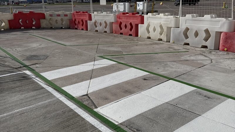 Manchester Airport airfield markings