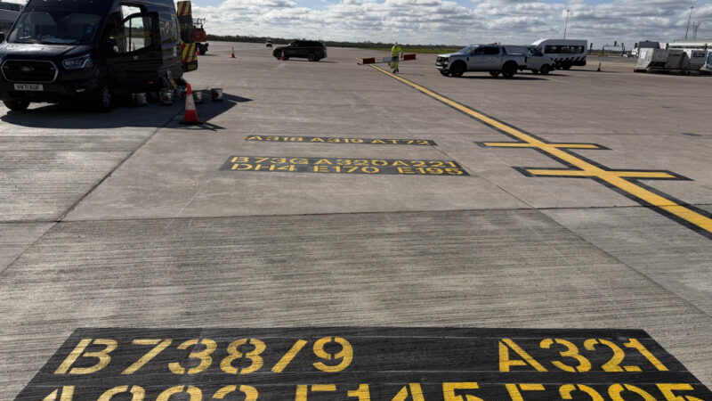 Manchester Airport stand markings roadgrip