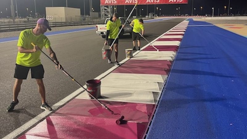 Motorsport circuit painting lusail qatar
