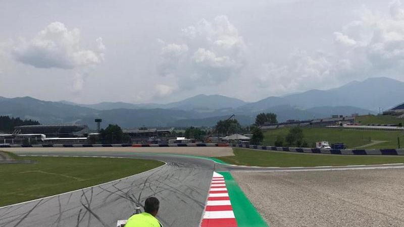 Track preparation Austrian F1 GP