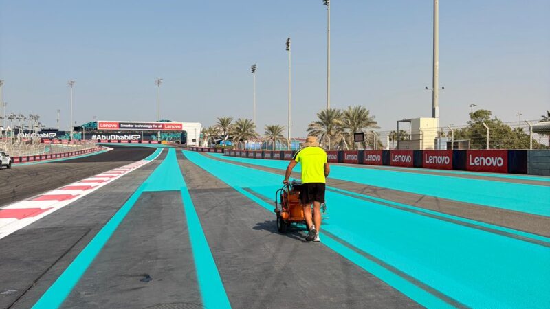 abu dhabi F1 circuit painting 2025