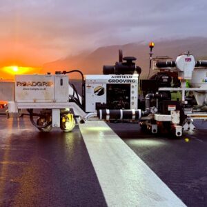 airfield grooving remote runway faroe