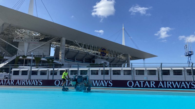 aqua track paint miami F1 roadgrip