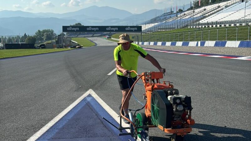 austrian GP track marking