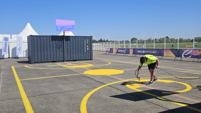 basketball court painting