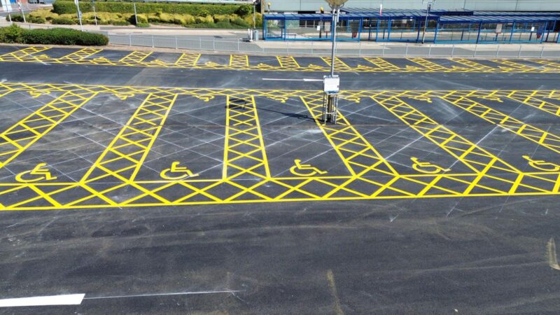 car park hatching painting uk