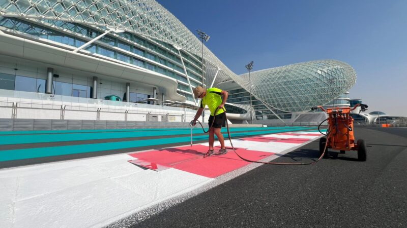 circuit kerb painting yas marina