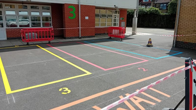 colourful bay marking for schools london
