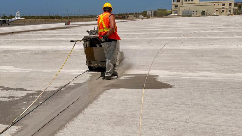 concrete cutting remote airfields