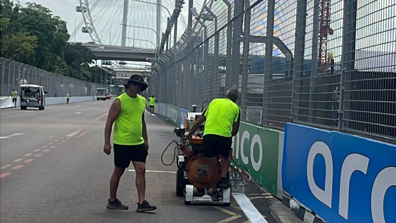 creating a temporary racing circuit singapore