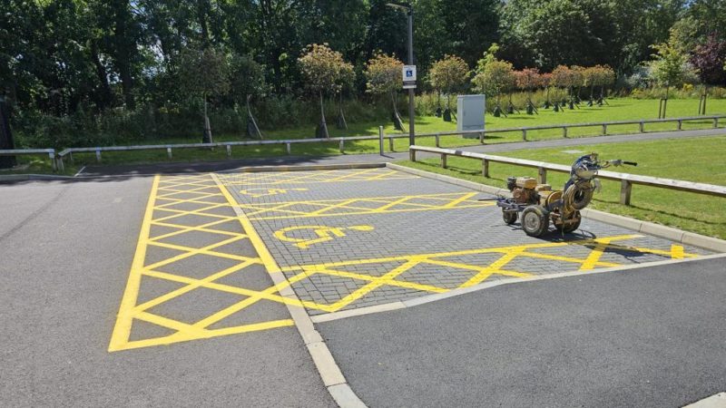 disabled car park bay painting roadgrip uk