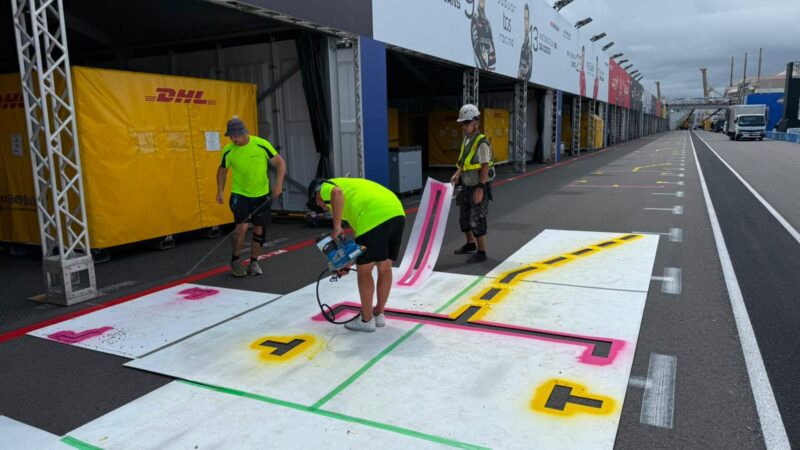 formula e tokyo track marking