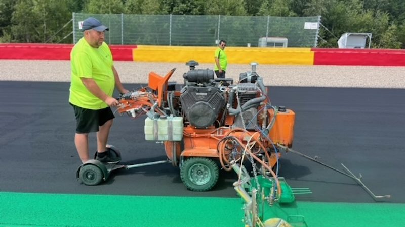 green track paint spa belgium