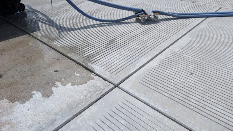grooved areas of runway