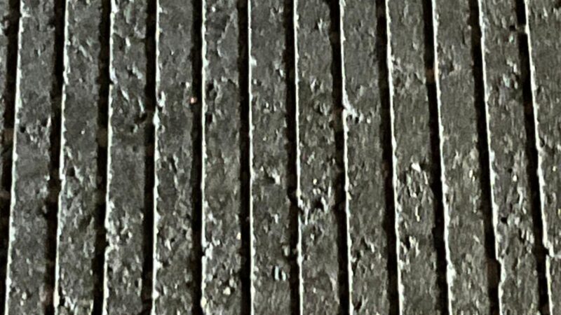 grooved runway closeup