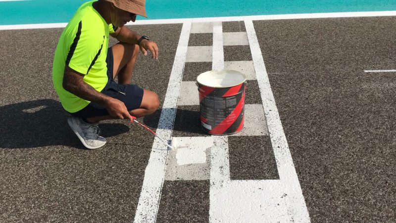 hand painting track motorsport