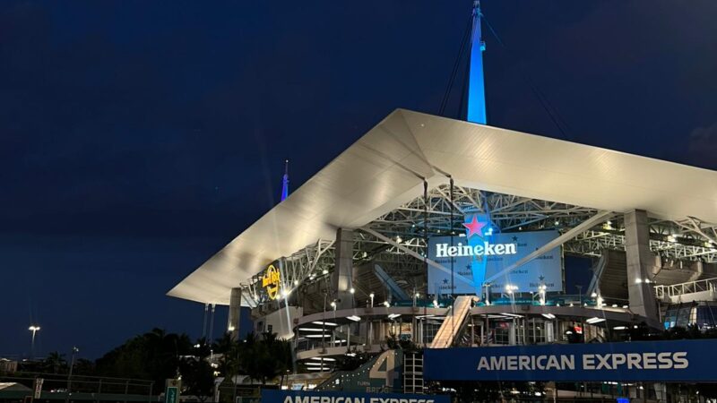hard rock stadium circuit at night