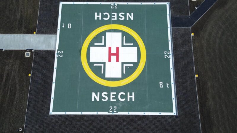 helipad installation marking hospital roadgrip