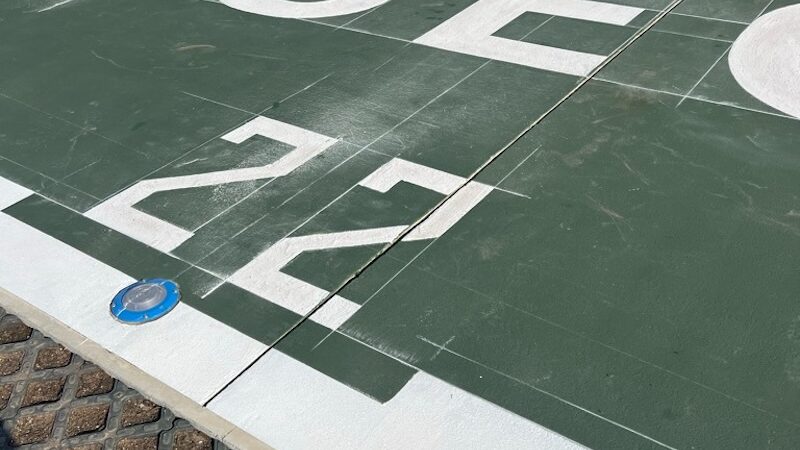 helipad marking in progress uk