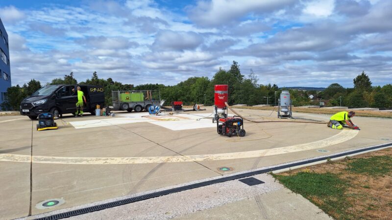 helipad refurbishment hospital roadgrip