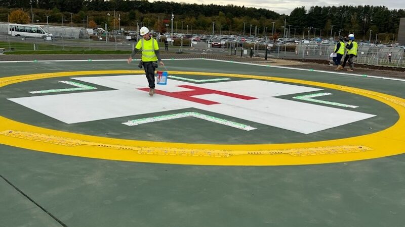 hospital helipad installation uk