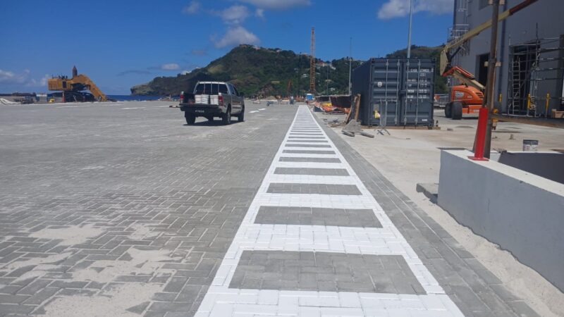 kingstown port pedestrian marking roadgrip