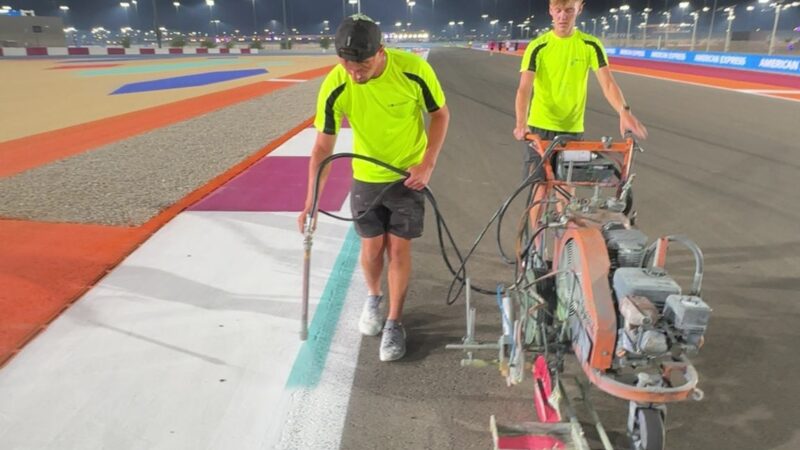 line marking lusail qatar