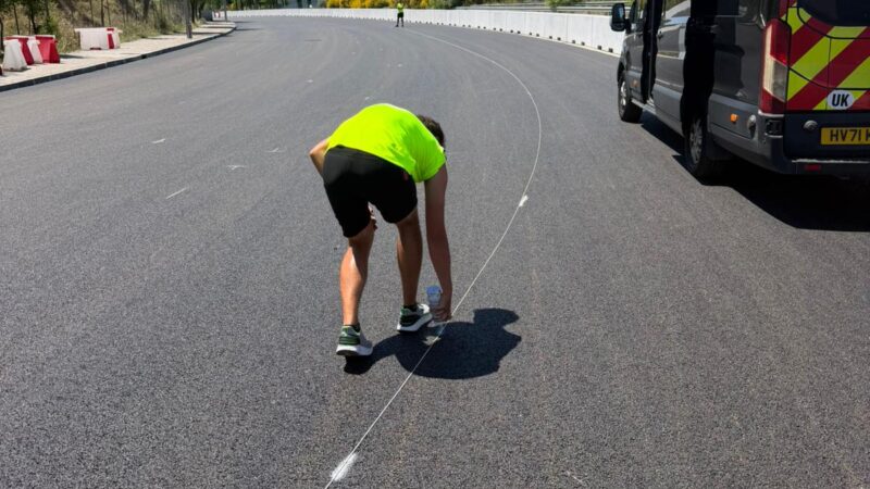 line marking setting out madrid