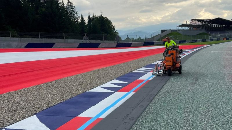 line marking sports circuit racing red bull