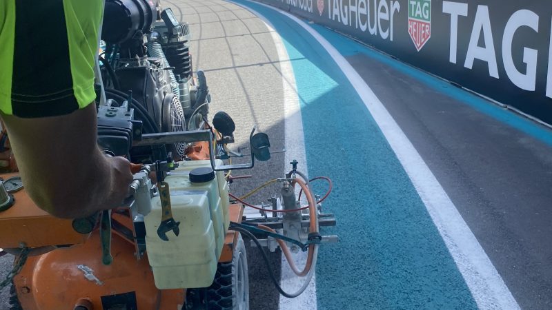 line painting F1 miami