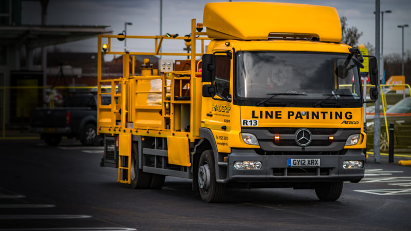 line painting truck