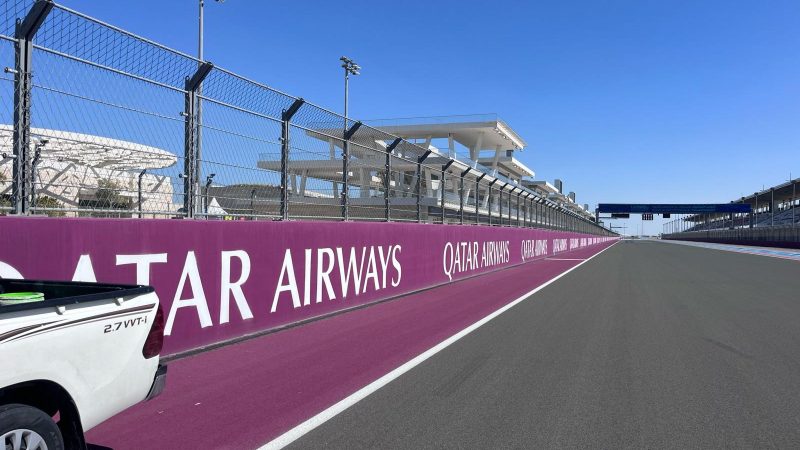 motorsport branding wall painting qatar