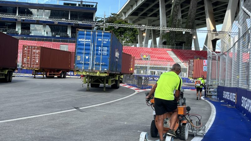 motorsport line marking street circuit