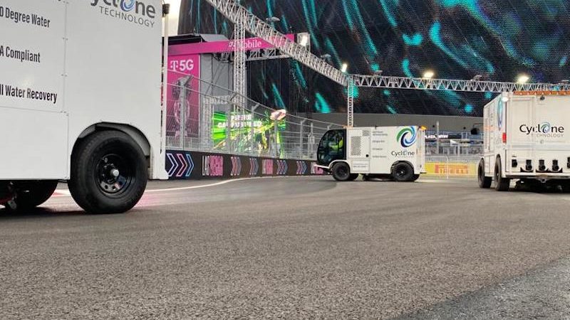 motorsport track cleaning F1 Vegas