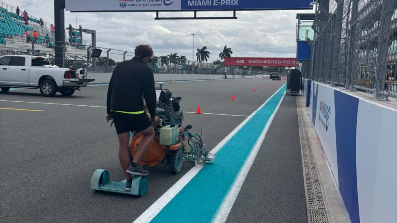motorsport track line marking miami