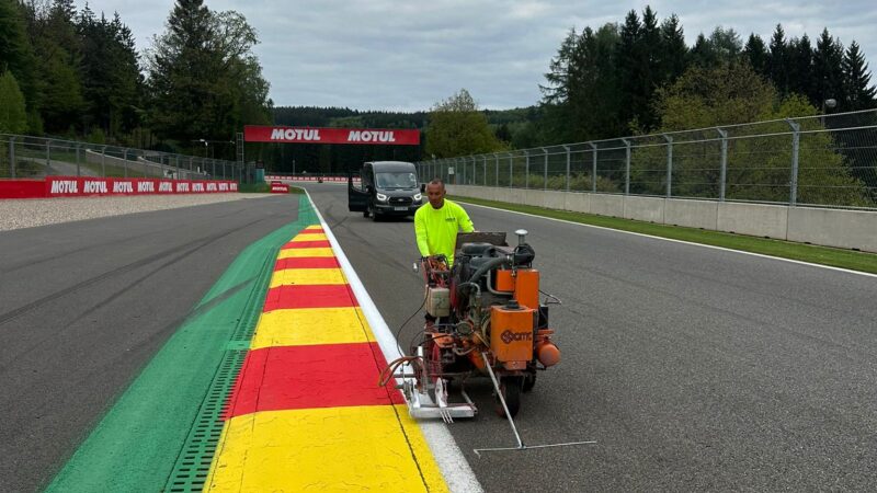 motorsport track marking belgium spa