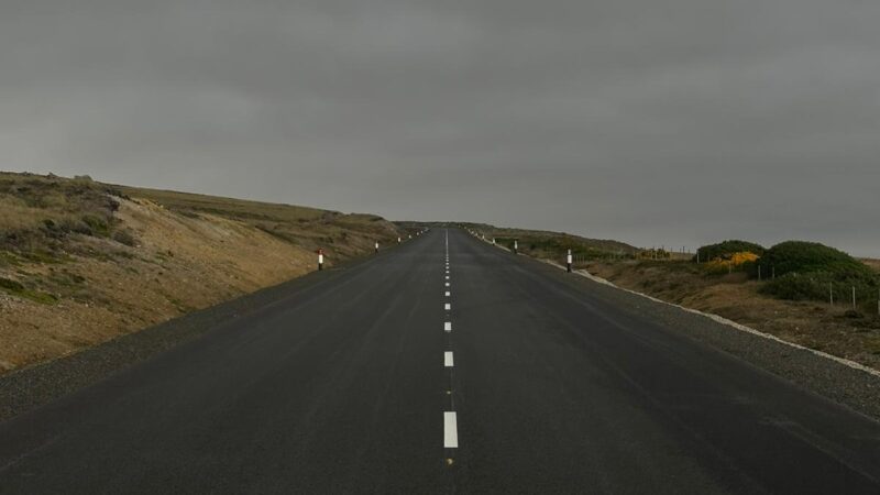new road markings falkland islands