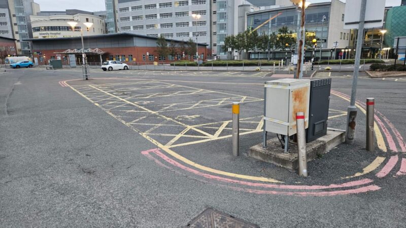 old car park before new markings