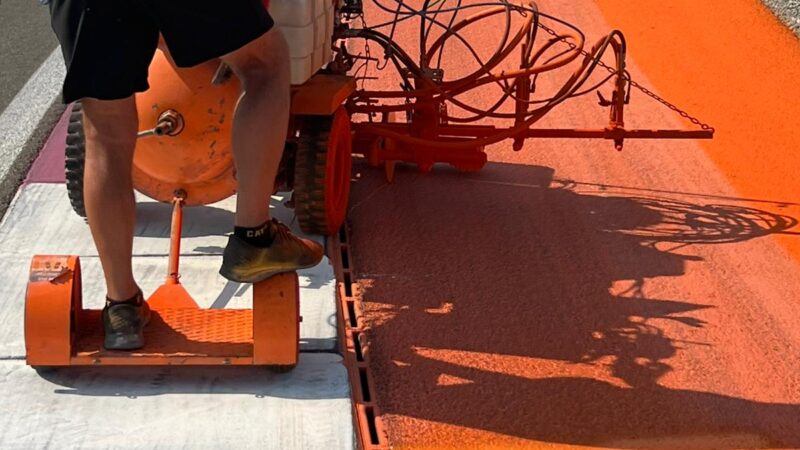 orange line marking roadgrip motorsport