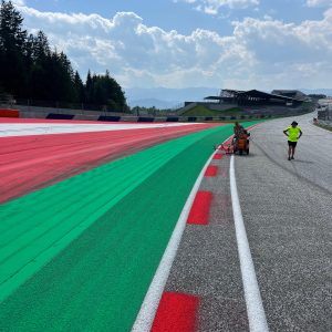 painting the lines at red bull ring motogp roadgrip