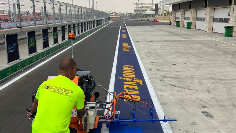 pit lane branding roadgrip qatar goodyear