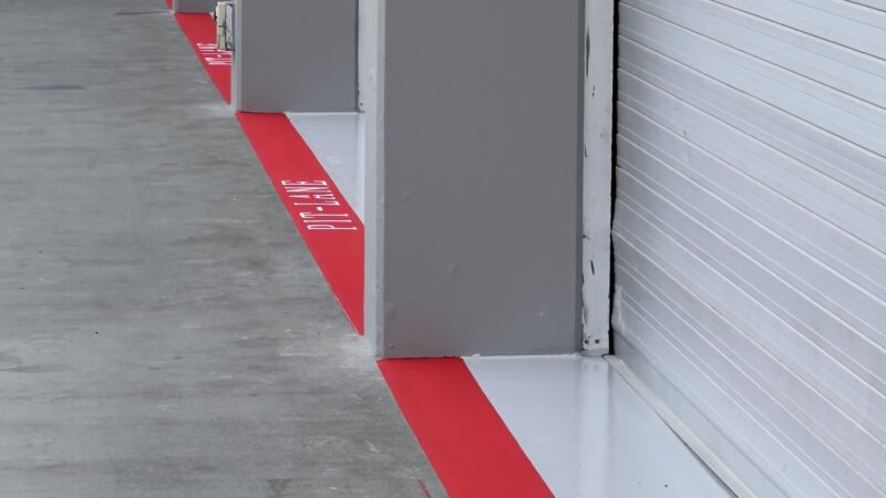 pit lane floor marking roadgrip