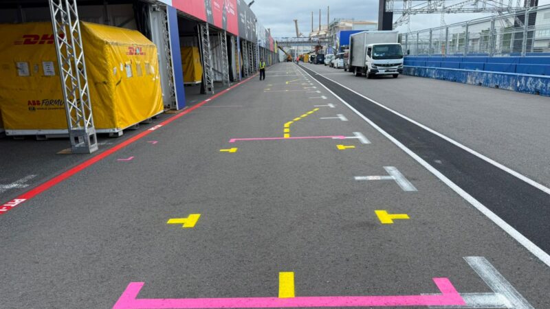pit lane marking eprix tokyo