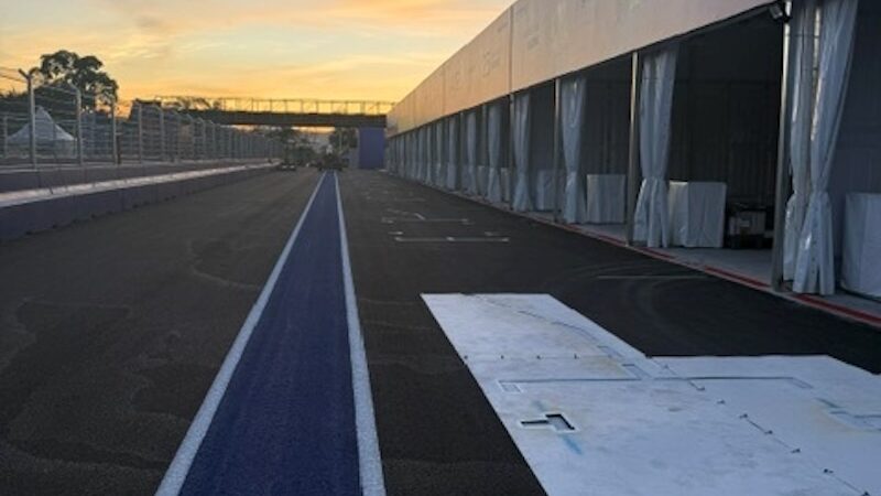 pitlane marking street circuit fe
