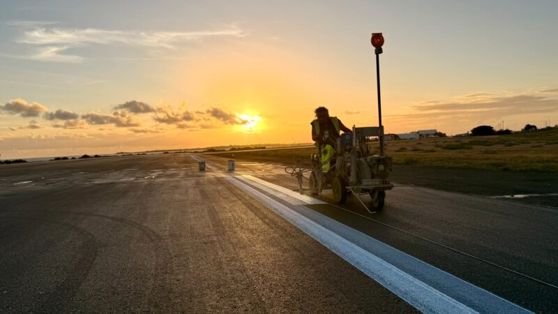 post surfacing runway marking antigua